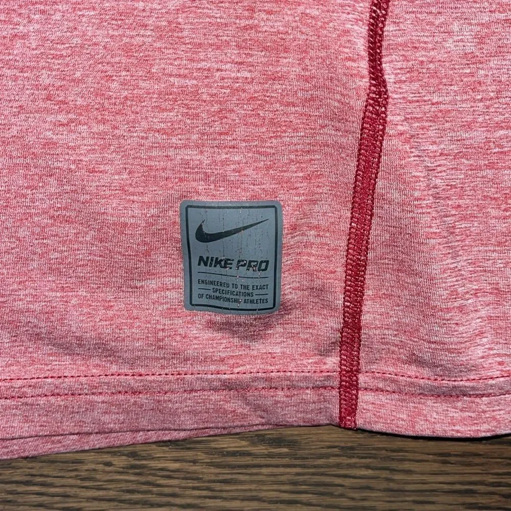Pale clay red Nike Pro Fitted work out dri fit t shirt XL men’s stretch - Picture 2 of 5